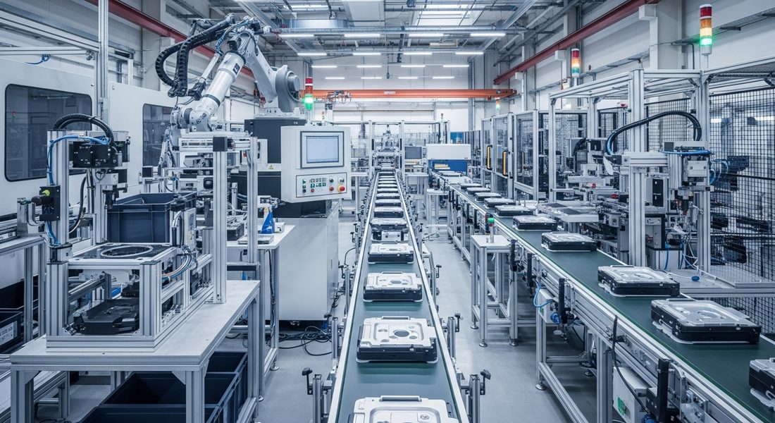 Linha de produção de uma indústria